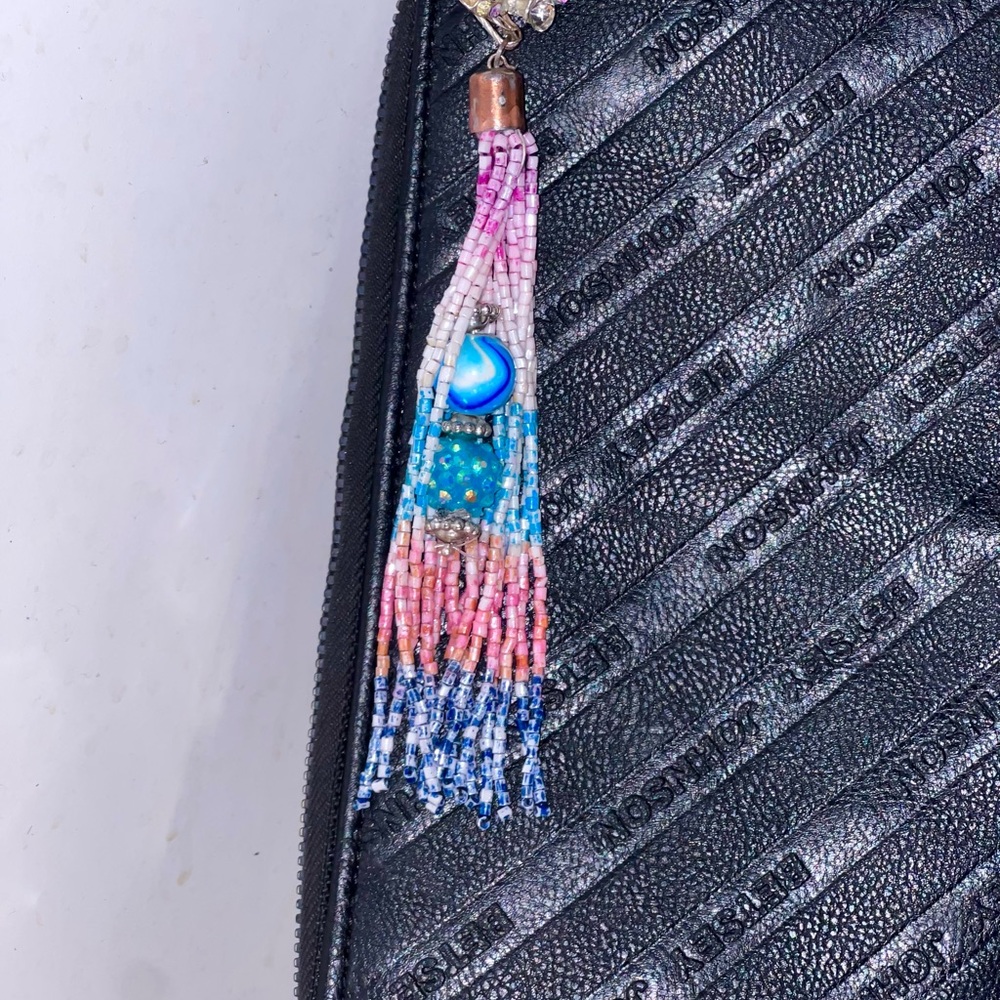 Purse fob beads and gems